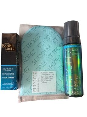 St. Tropez Self Tan Mousse with Applicator & Bondi Sands Face Tan